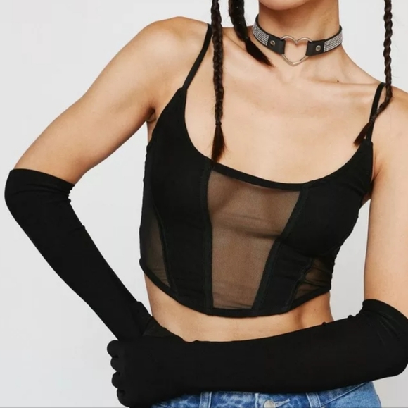 Sheer Corset Strappy Tank by Nasty Gal Collection NWT Size 12 - Picture 10 of 11